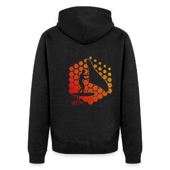 Men's wingsurf hydrofoil Women wingsurfing - Unisex Premium Organic Zip Hoodie - black - Back - Nico (187cm)