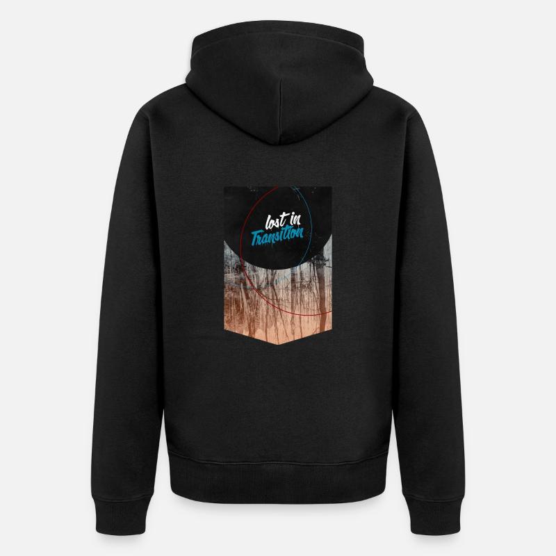lost in Transition - Unisex Premium Bio Zip Hoodie - Schwarz