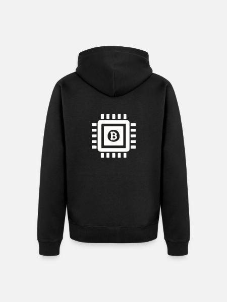 Bitcoin processor - Veste à capuche bio Premium Unisexe - noir