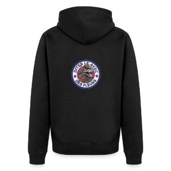 Dites le avec des fleurs - Veste à capuche bio Premium Unisexe - noir - Dos - Nico (187cm)