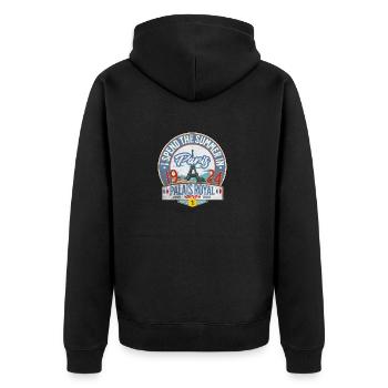 Palais Royal Paris Subway 1 station - Unisex Premium Organic Zip Hoodie - black - Back - Nico (187cm)