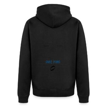 J'peux pas j'ai Rugby avec papa papa et fils - Veste à capuche bio Premium Unisexe - noir - Dos - Nico (187cm)