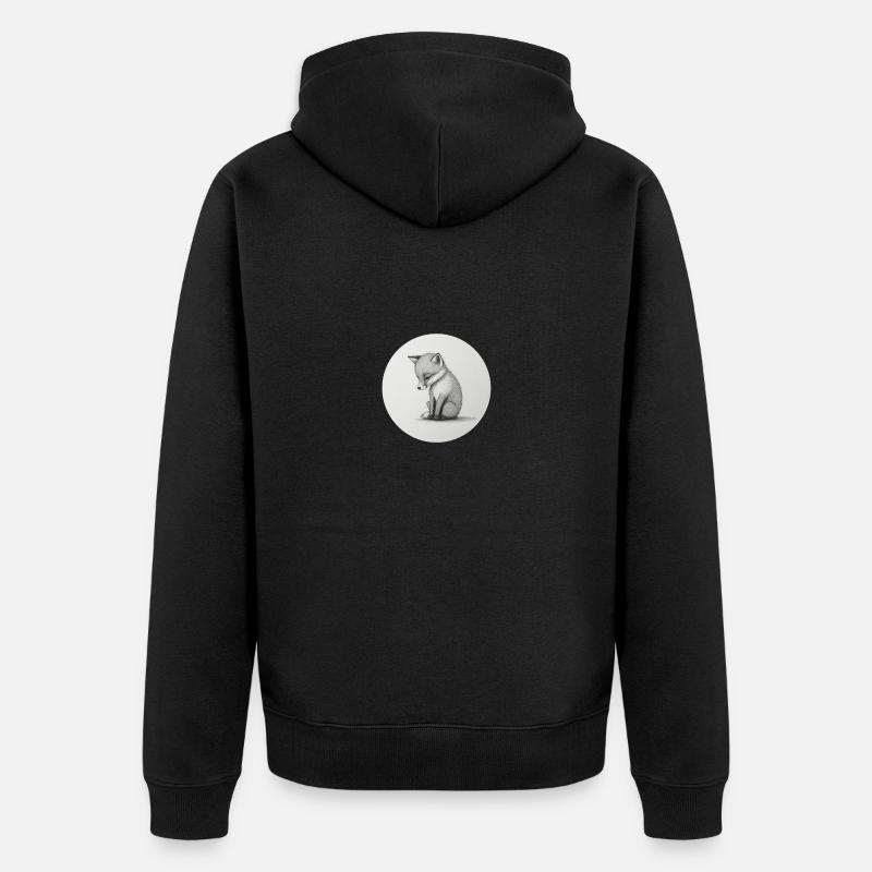 Fuchs - Unisex Premium Bio Zip Hoodie - Schwarz