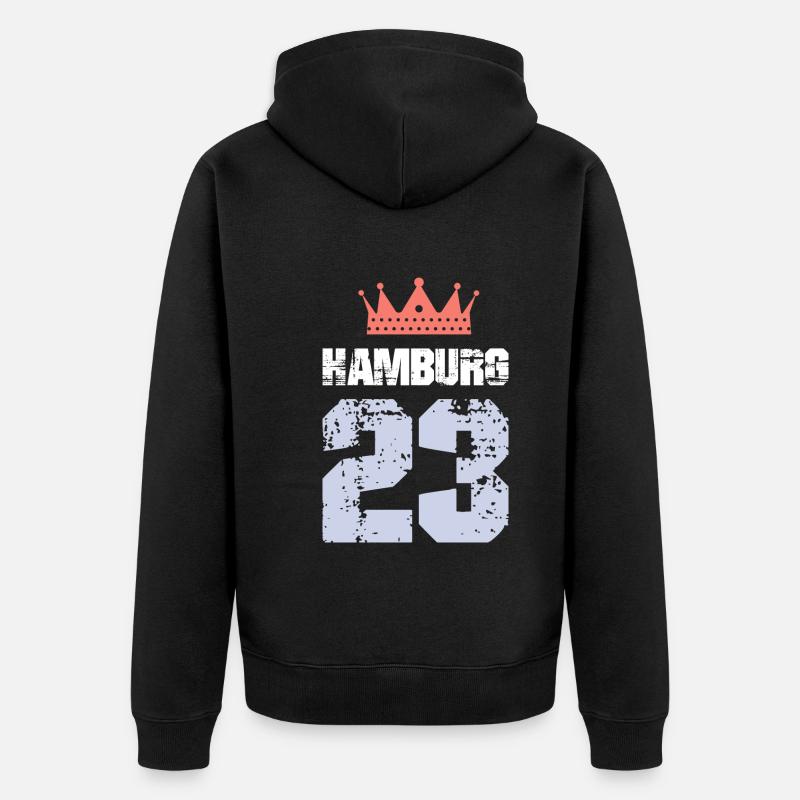 Hambourg 23 Maillot 2023 - Veste à capuche bio Premium Unisexe - noir