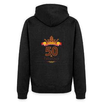 50ème et fabuleux - Veste à capuche bio Premium Unisexe - noir - Dos - Nico (187cm)