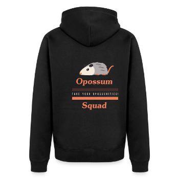 Citation ironique d'Opossum Squad Wild Animal - Veste à capuche bio Premium Unisexe - noir - Dos - Nico (187cm)