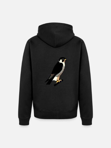Wanderfalke - Unisex Premium Bio Zip Hoodie - Schwarz