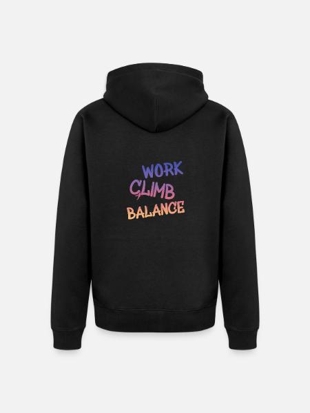 Kletterer Boulderer klettern bouldern - Unisex Premium Bio Zip Hoodie - Schwarz