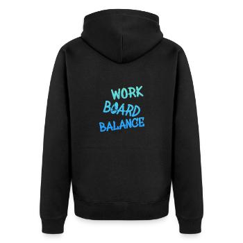 snowboarding - Unisex Premium Bio Zip Hoodie - Schwarz - Hinten - Nico (187cm)