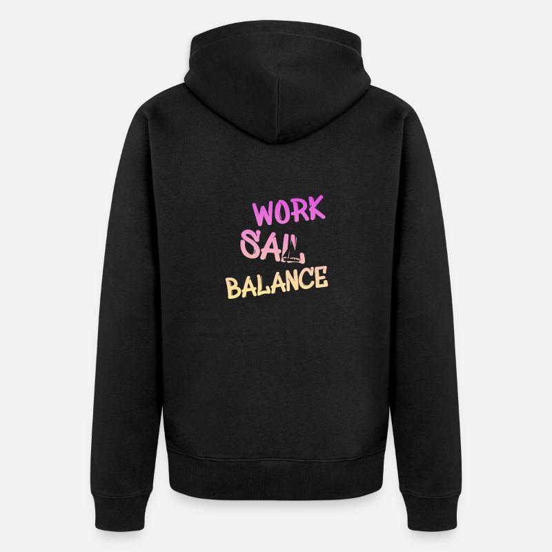 Sailing - Unisex Premium Bio Zip Hoodie - Schwarz