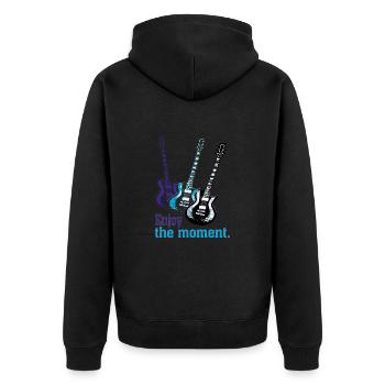 Guitares électriques avec dire Profitez du moment. - Veste à capuche bio Premium Unisexe - noir - Dos - Nico (187cm)