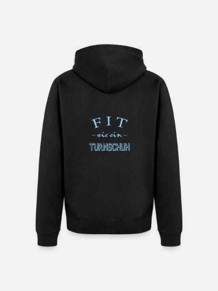 Fit wie ein Turnschuh - Unisex Premium Bio Zip Hoodie - Schwarz