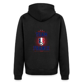 Équipe de France - Veste à capuche bio Premium Unisexe - noir - Dos - Nico (187cm)