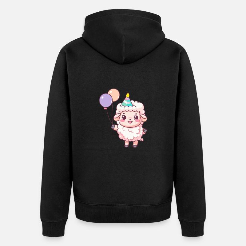 Mouton Anniversaire Bébé - Veste à capuche bio Premium Unisexe - noir