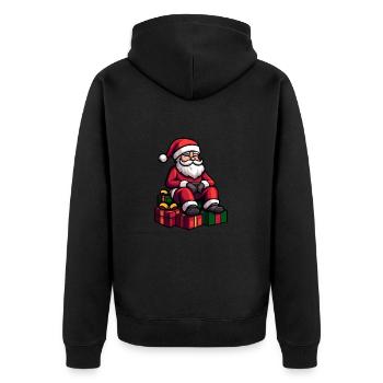 Cadeaux de Noël du Père Noël - Veste à capuche bio Premium Unisexe - noir - Dos - Nico (187cm)