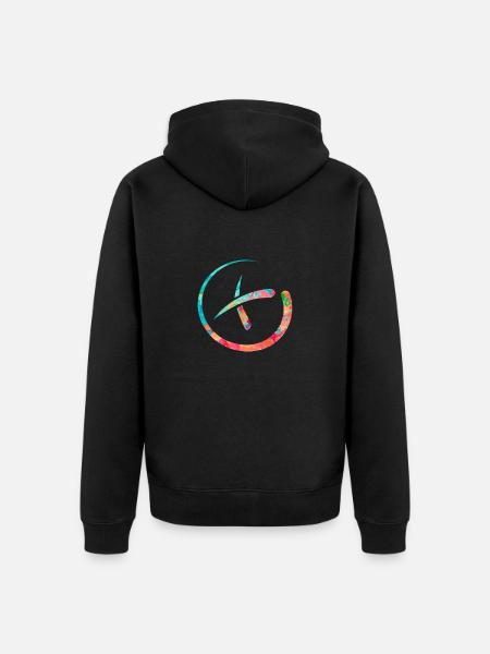 Geocaching PopArt - Unisex Premium Bio Zip Hoodie - Schwarz