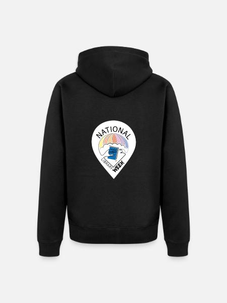 Buchwoche Freund der Bücher - Unisex Premium Bio Zip Hoodie - Schwarz