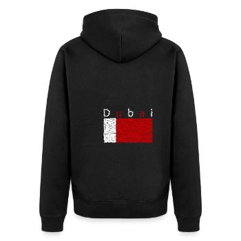 Dubai Flag Émirats arabes unis EAU - Veste à capuche bio Premium Unisexe - noir - Dos - Nico (187cm)