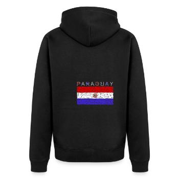 Drapeau du Paraguay - Veste à capuche bio Premium Unisexe - noir - Dos - Nico (187cm)