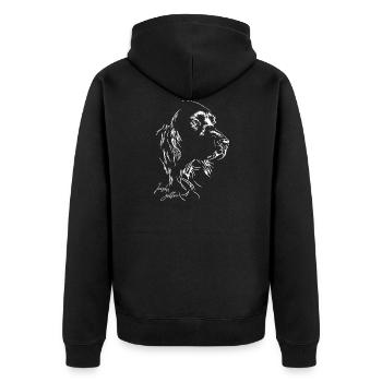 IRISH SETTER Wilsigns Jagdhund Jagdhunde Hunde - Unisex Premium Bio Zip Hoodie - Schwarz - Hinten - Nico (187cm)