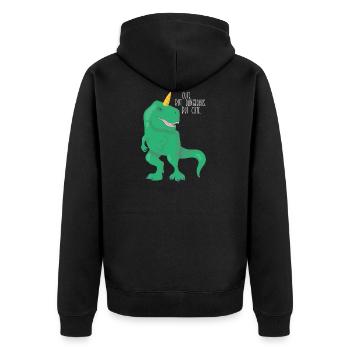 Dino Einhorn T-Rex - Veste à capuche bio Premium Unisexe - noir - Dos - Nico (187cm)