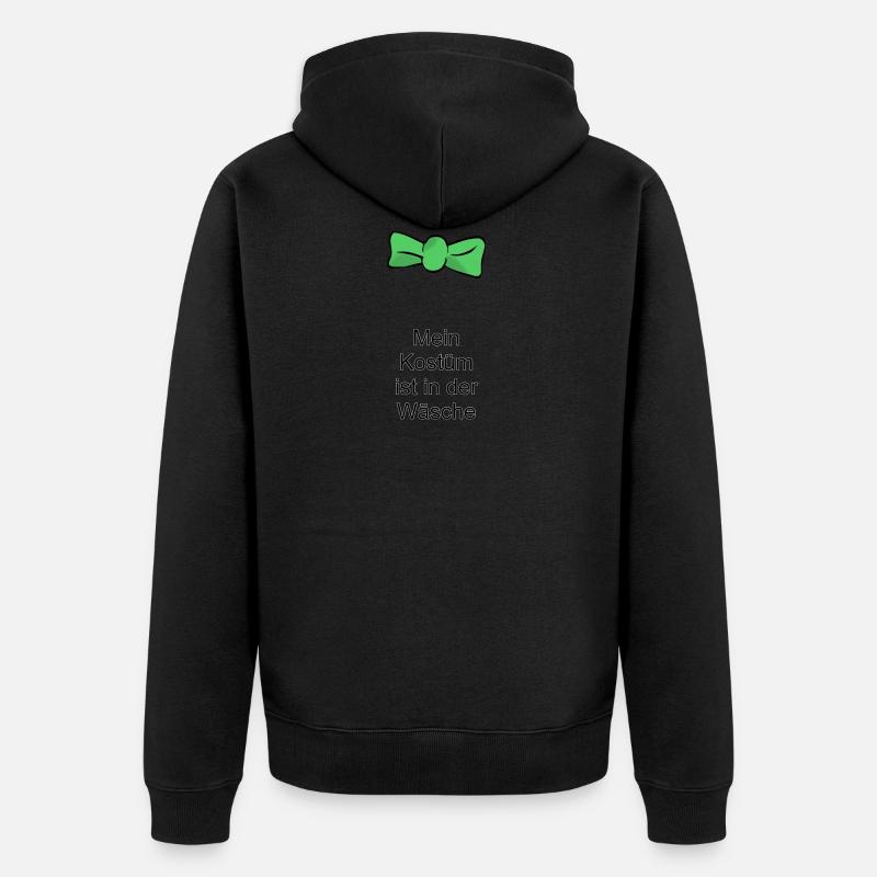 Fasching Fliege - Unisex Premium Bio Zip Hoodie - Schwarz