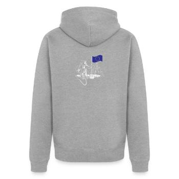mission Apollo Europe - Veste à capuche bio Premium Unisexe - gris chiné - Dos - Nico (187cm)