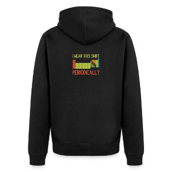 Periodic table nerd math chemistry physics gift - Unisex Premium Organic Zip Hoodie - black - Back - Nico (187cm)