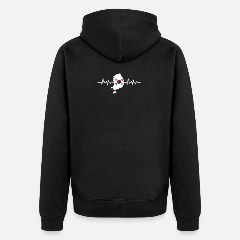 Corée - Veste à capuche bio Premium Unisexe - noir