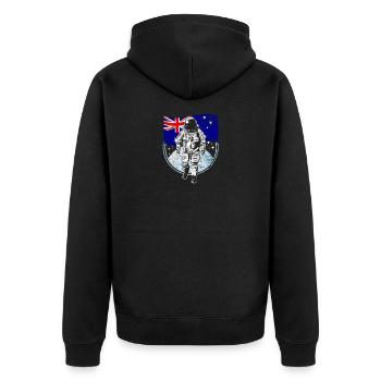 drapeau Australie dans l'espace des astronautes cadeau - Veste à capuche bio Premium Unisexe - noir - Dos - Nico (187cm)