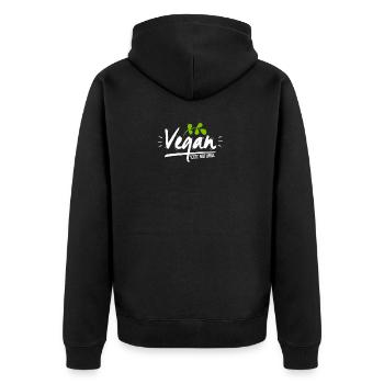 Vegan 100% naturel viande animale cadeau végétarien - Veste à capuche bio Premium Unisexe - noir - Dos - Nico (187cm)