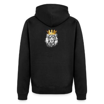 Le roi des animaux lion - Veste à capuche bio Premium Unisexe - noir - Dos - Nico (187cm)