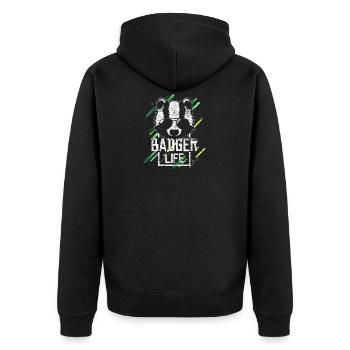 Blaireau vit des animaux de la forêt cadeau de blaireau de miel - Veste à capuche bio Premium Unisexe - noir - Dos - Nico (187cm)