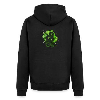 Cadeau de reptile de poison de serpent d'eau de serpent - Veste à capuche bio Premium Unisexe - noir - Dos - Nico (187cm)