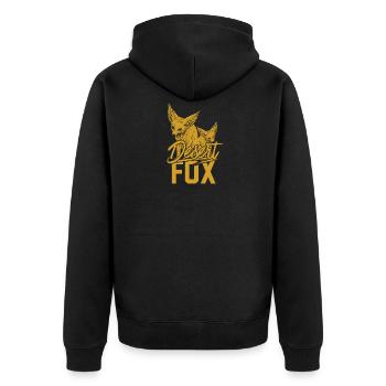 Désert Fox Dog Désert Fox Afrique Animal cadeau - Veste à capuche bio Premium Unisexe - noir - Dos - Nico (187cm)