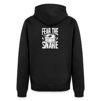 Drummer drums music instrument gift - Unisex Premium Organic Zip Hoodie - black - Back - Nico (187cm)