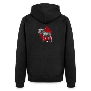 Rennes du Canada - Veste à capuche bio Premium Unisexe - noir - Dos - Nico (187cm)