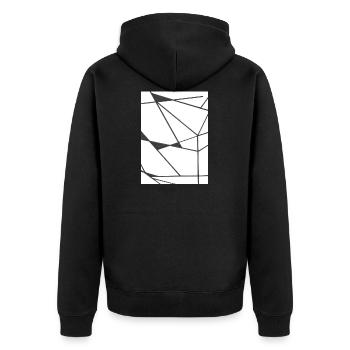said - Unisex Premium Organic Zip Hoodie - black - Back - Nico (187cm)