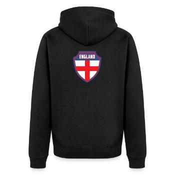 Angleterre - Veste à capuche bio Premium Unisexe - noir - Dos - Nico (187cm)