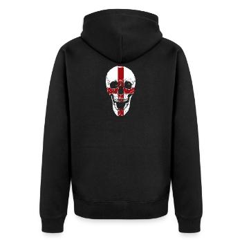 Angleterre - Veste à capuche bio Premium Unisexe - noir - Dos - Nico (187cm)