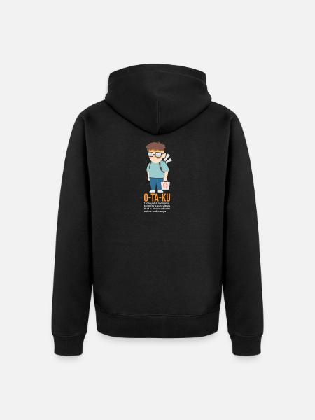 Anime Otaku Boy - Unisex Premium Bio Zip Hoodie - Schwarz