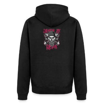 Sport Gym Workout Muscle Man Muscles Cadeau - Veste à capuche bio Premium Unisexe - noir - Dos - Nico (187cm)