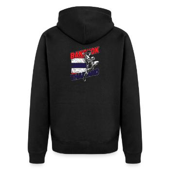 Thaïlande - Veste à capuche bio Premium Unisexe - noir - Dos - Nico (187cm)