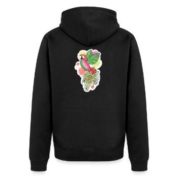 le perroquastecus - Veste à capuche bio Premium Unisexe - noir - Dos - Nico (187cm)