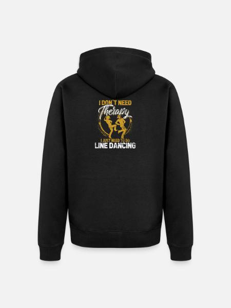 Linedance - Unisex Premium Bio Zip Hoodie - Schwarz