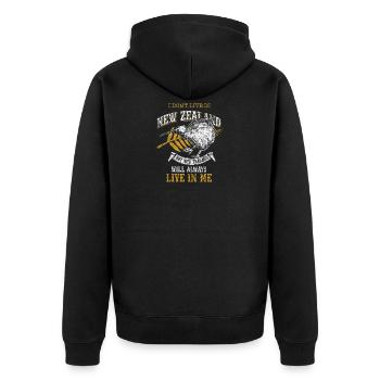 nouvelle-Zélande - Veste à capuche bio Premium Unisexe - noir - Dos - Nico (187cm)