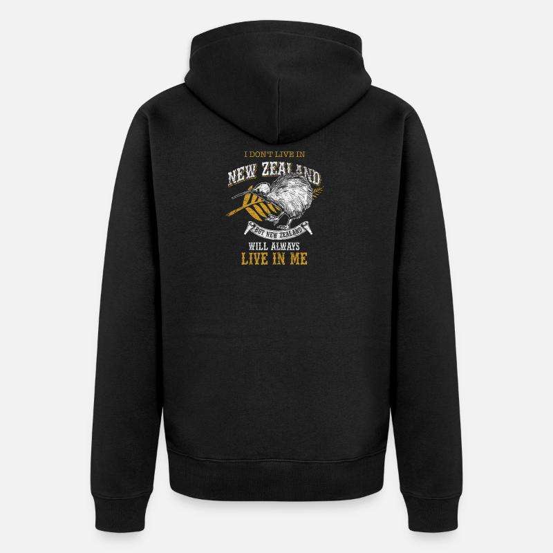 nouvelle-Zélande - Veste à capuche bio Premium Unisexe - noir