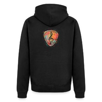 Plectre de guitare Clef - Veste à capuche bio Premium Unisexe - noir - Dos - Nico (187cm)