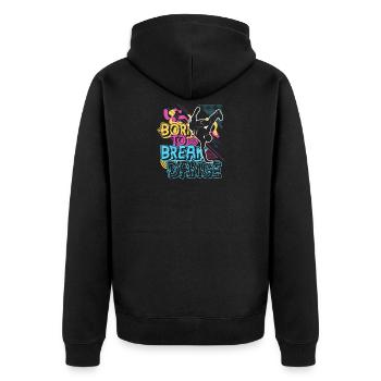 Hip Hop Breakdance Street Dance Tänzer Musik - Unisex Premium Bio Zip Hoodie - Schwarz - Hinten - Nico (187cm)