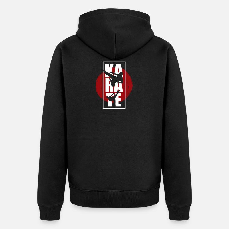 karaté - Veste à capuche bio Premium Unisexe - noir